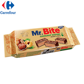 Biscuit Gaufrette Enrobé Chocolat au Lait de Noisette Mr Bite Toren 38G