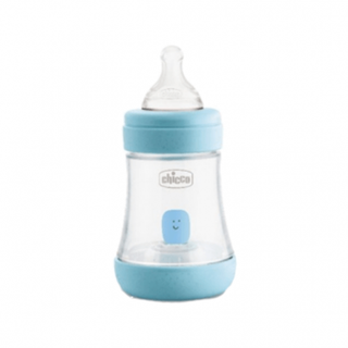 Chicco Biberão Perfect 5 Bib Plást Azul 150ml Tet Silic Fluxo Lento