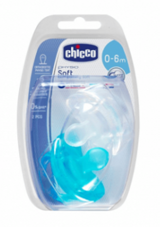 Chicco Chupeta Physio Soft Chup Silic Menino 0-6m 2