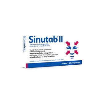 Sinutab II 500 mg + 30 mg Comprimido Blister - x 20 und(s)