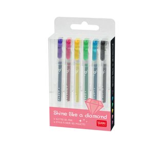 Conj 6 Canetas Mini - Shine Like A Diamo