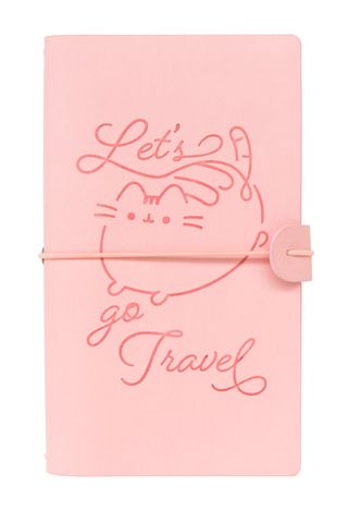 Caderno Capa Couro - Gato Pusheen