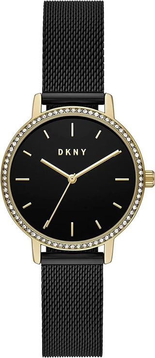 DKNY Black Watch NY2982 with Gold Accents
