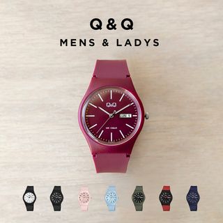 Q&Q Burgundy Water-Resistant Watch, 100m