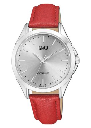 Q&Q Red Water-Resistant Watch C04A-022PY
