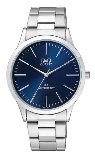 Q&Q Silver Quartz Water-Resistant Watch