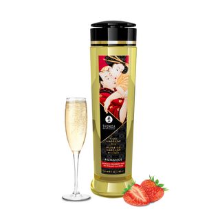 Aceite de Masaje de Vino Espumoso de Fresa Shunga, 240ml