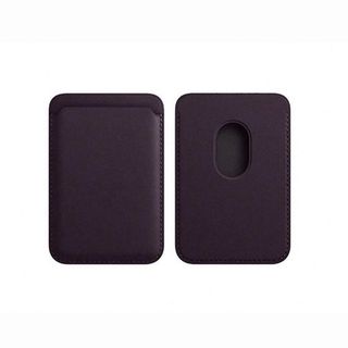 Iphone Leather Wallet (magsafe) მუქი იასამნისფერი