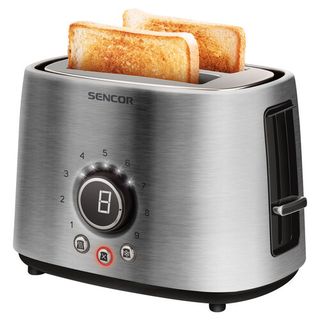 Sencor Sts 5050ss Toaster, 2 Slots For Making Two Slices (length 135 Mm), Premium Metallic Design, 9 Toasting Intensity Levels, Power Input: 1,000w, 2 (106210)