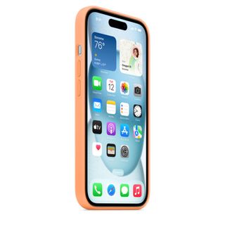 Apple Iphone 15 Silicone Case With Magsafe - Orange Sorbet (mt0w3zm/a) (145659)