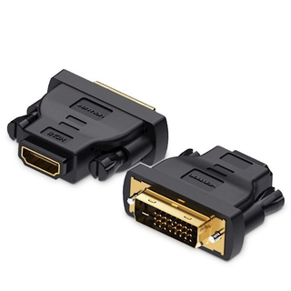 Vention Ecdb0 Dvi(24+1) Male To Hdmi Female Adapter Black