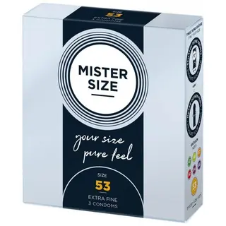 Conjunto 3 Mister Prezervativo Tamaño 53 MM