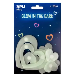 Stickers cœurs luminescents.9.u.