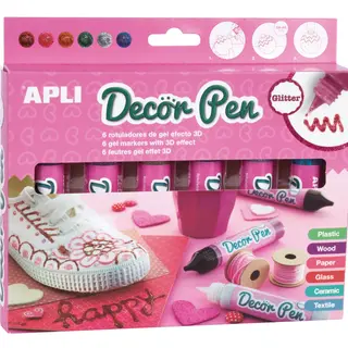 DecorPen - 6 feutres Gel effet 3D