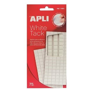 Pâte à fixe adhésive blanche prédécoupée