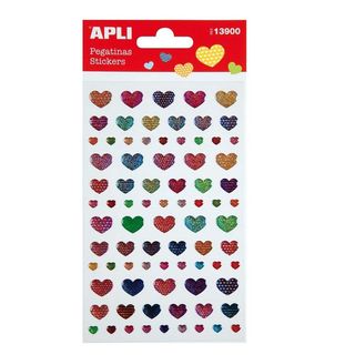 Stickers Coeurs Glitter en 3D