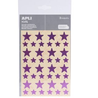 Stickers étoiles lilas holographiques