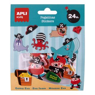 Stickers en Mousse Adventure Pirates 24 u.