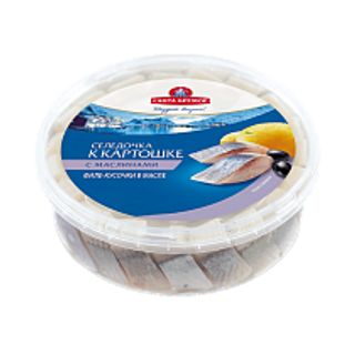 Სელდის Ნაჭრები "სელდი Კარტოფილ" Ზეთისხილით Ზეთში 350 Გრ