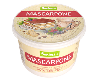 Ყველი Მასკარპონე 78% Ცხიმიანობით 500 Გრ