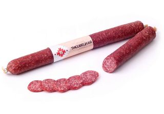 Ძეხვი "ტისოვეცკაია" Ნედლად Გამოყვანილი Ძეხვეული Ნაწარმი Სალიამი Ხორცის.  Უ/ხ Ვაკუუმი (გოფრა) 250 Გრ