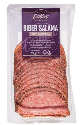 Biber salama slajs Excellent 70g