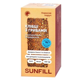 Хлібці SunFill з грибами 100 г