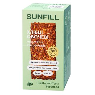 Хлібці SunFill овочеві 100 г