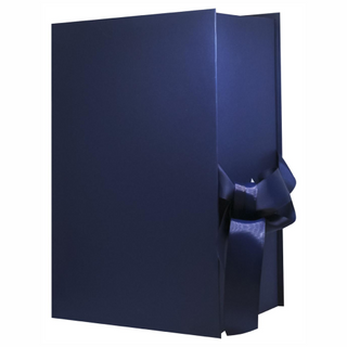 Коробка в асортименті зі стрічкою синя 1 шт