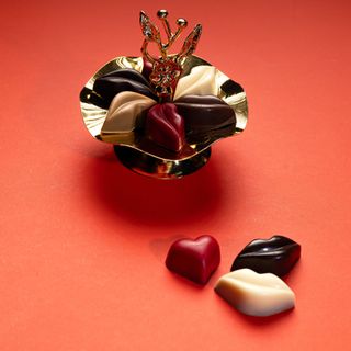 Présentoire fleur doré