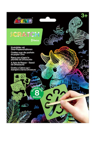 გრავირების ნაკრები Dinos + შაბლონები 8ც Avenir