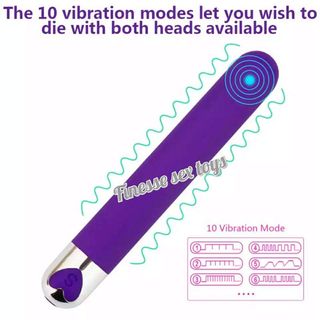 Purple Rechargeable Bullet Vibrator, 10 Modes