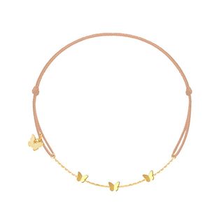 Classic narukvica "3 leptira"" 18KT pozlata - Mocha"