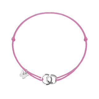 Classic narukvica "2 Rings"" srebro - Antique Pink"