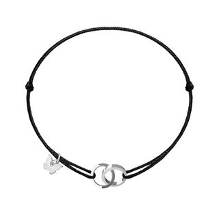 Classic narukvica "2 Rings"" srebro - Black"