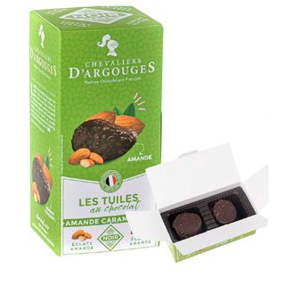 Chevaliers d'Argouges Тюлі в чорному шоколаді зі шматочками мигдалю 120 г