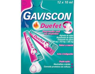 SUSPENSÃO GAVISCON DUEFET ORAL SAQUETAS 12UN