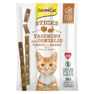 Gimcat sticks pour chats turkey with rabbit x4 pcs