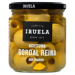 ТМ IRUELA Оливки Зелені Queen Gordal без Кісточок 370 г