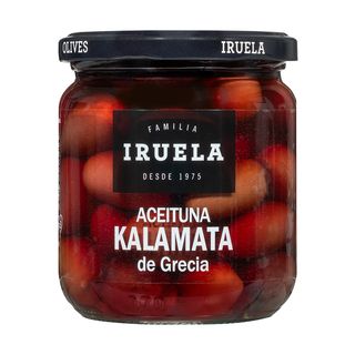 ТМ IRUELA Оливки Чорні Kalamata з Кісточками 370 г