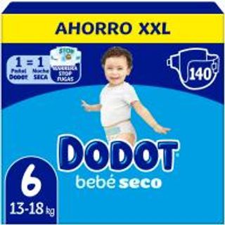 Box Fraldas Bebé Seco Extra XXL 13-18kg T6 Dodot Dodot (emb. 140 un)