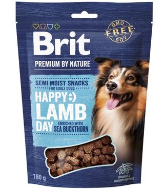 Brit PREMIUM bye nature dog semi-moist snacks lamb with sea buckthorn 180g (73943)