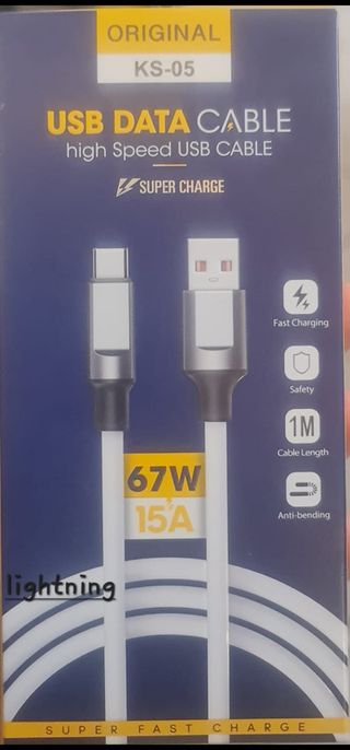 Cable Usb Charge Lighting Rapide 67w