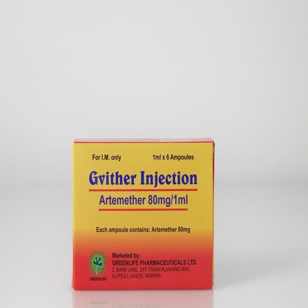 GVITHER ARTEMETHER INJECTION 8OMG/ML X 1 VIAL