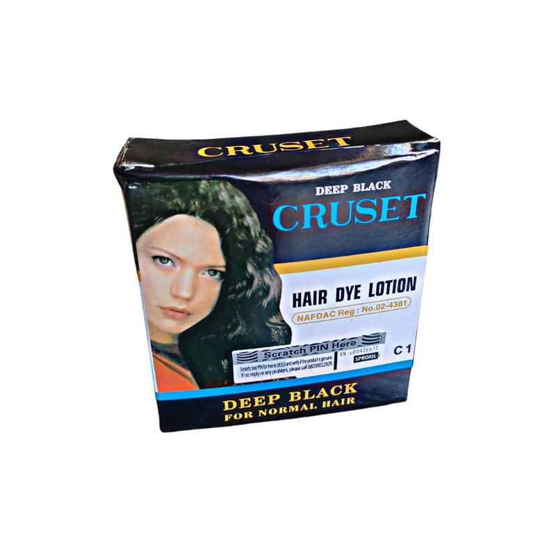 Deep Black Cruset Hair Dye