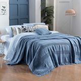 Double Bed Cover - Eskel Blue  ;
size  220*240;