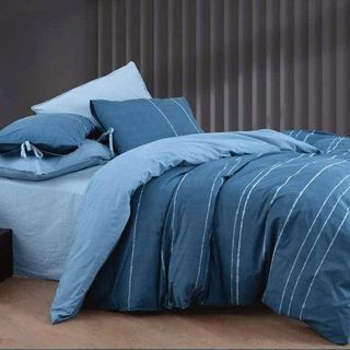 Double Bed Linen; Laurel Blue