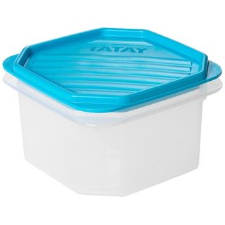 Tupper Cuadrado Azul Tatay 0.6L.