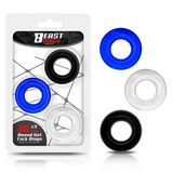 Beast Rings Set Of 3 Penis Ring 3 Colors 1.6 Cm (8436583797723)