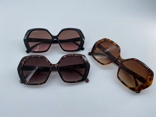 სათვალე/retro Large Frame Polygonal Sunglasses